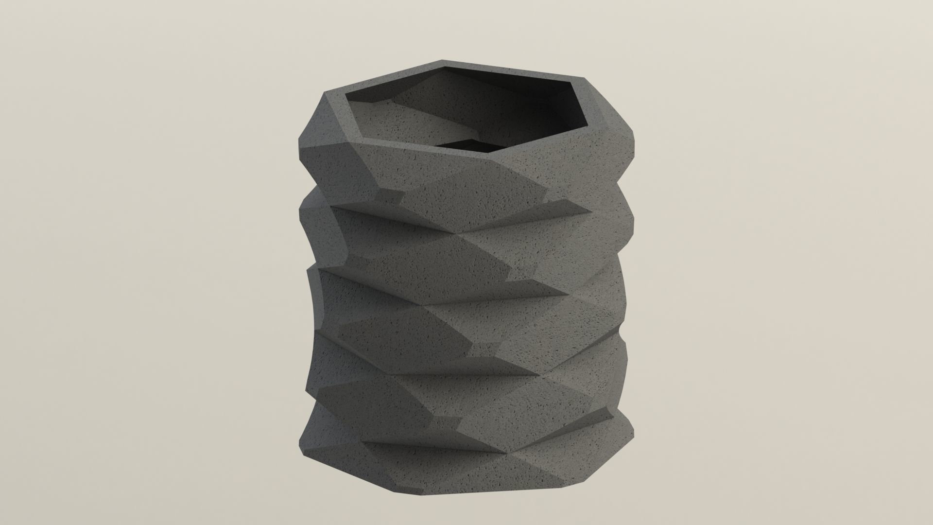 CONCRETE POTS 3D print model_10