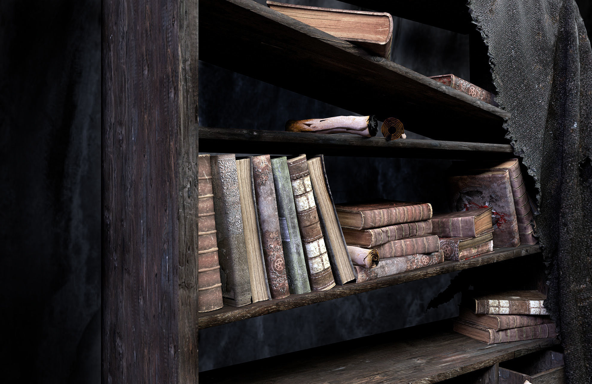 Medieval magic showcase 3D model_1