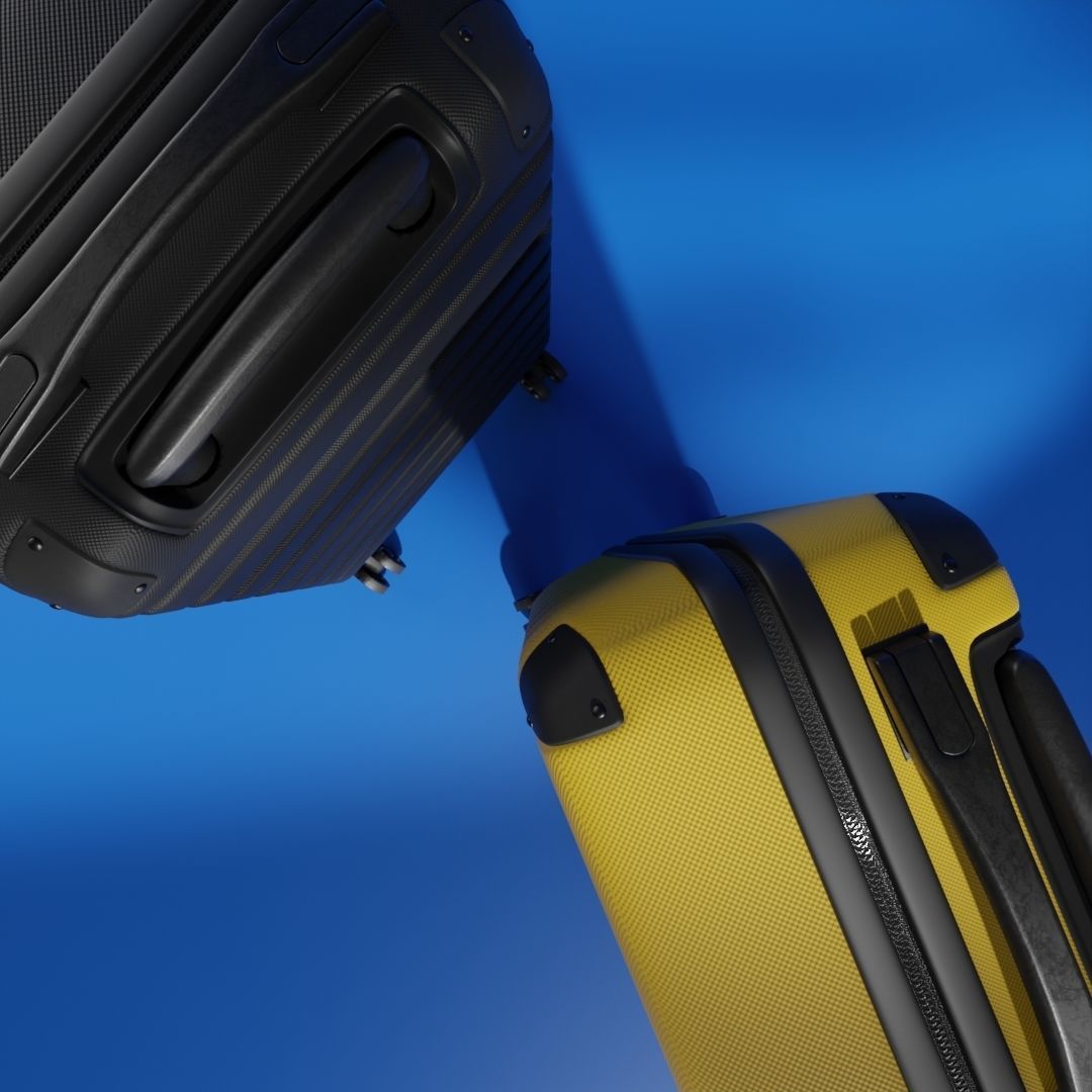 Suitcase - Luggage - Carry On 3D model_4