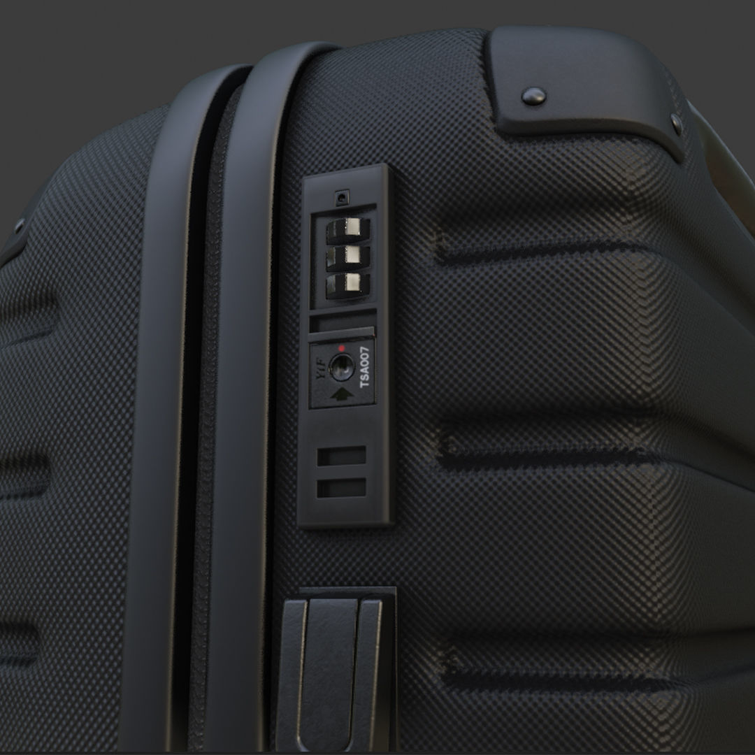 Suitcase - Luggage - Carry On 3D model_8