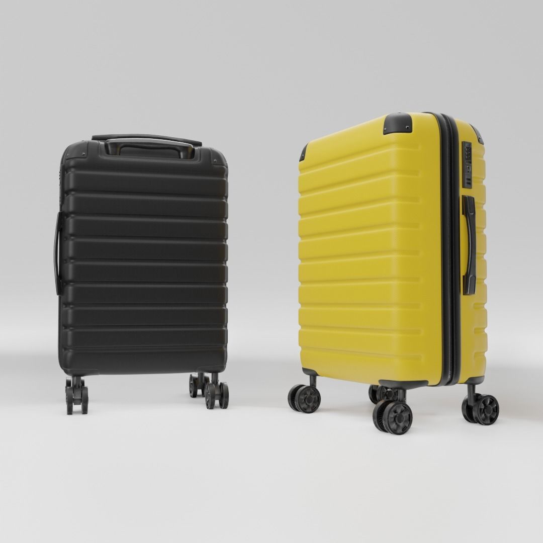 Suitcase - Luggage - Carry On 3D model_6