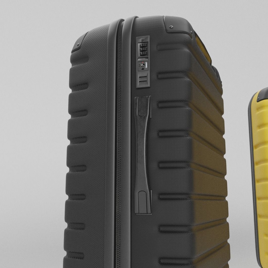Suitcase - Luggage - Carry On 3D model_13