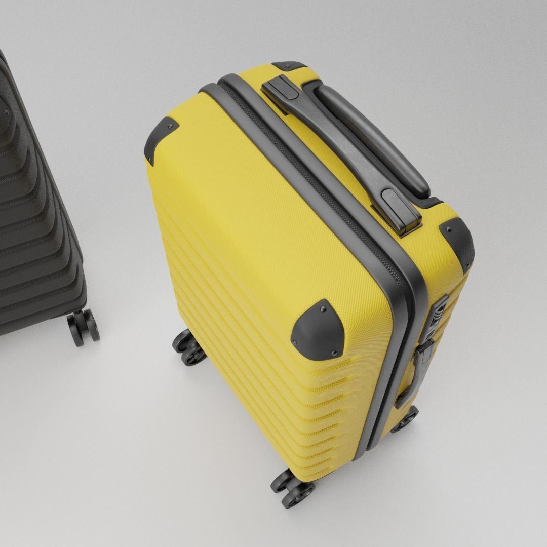 Suitcase - Luggage - Carry On 3D model_10