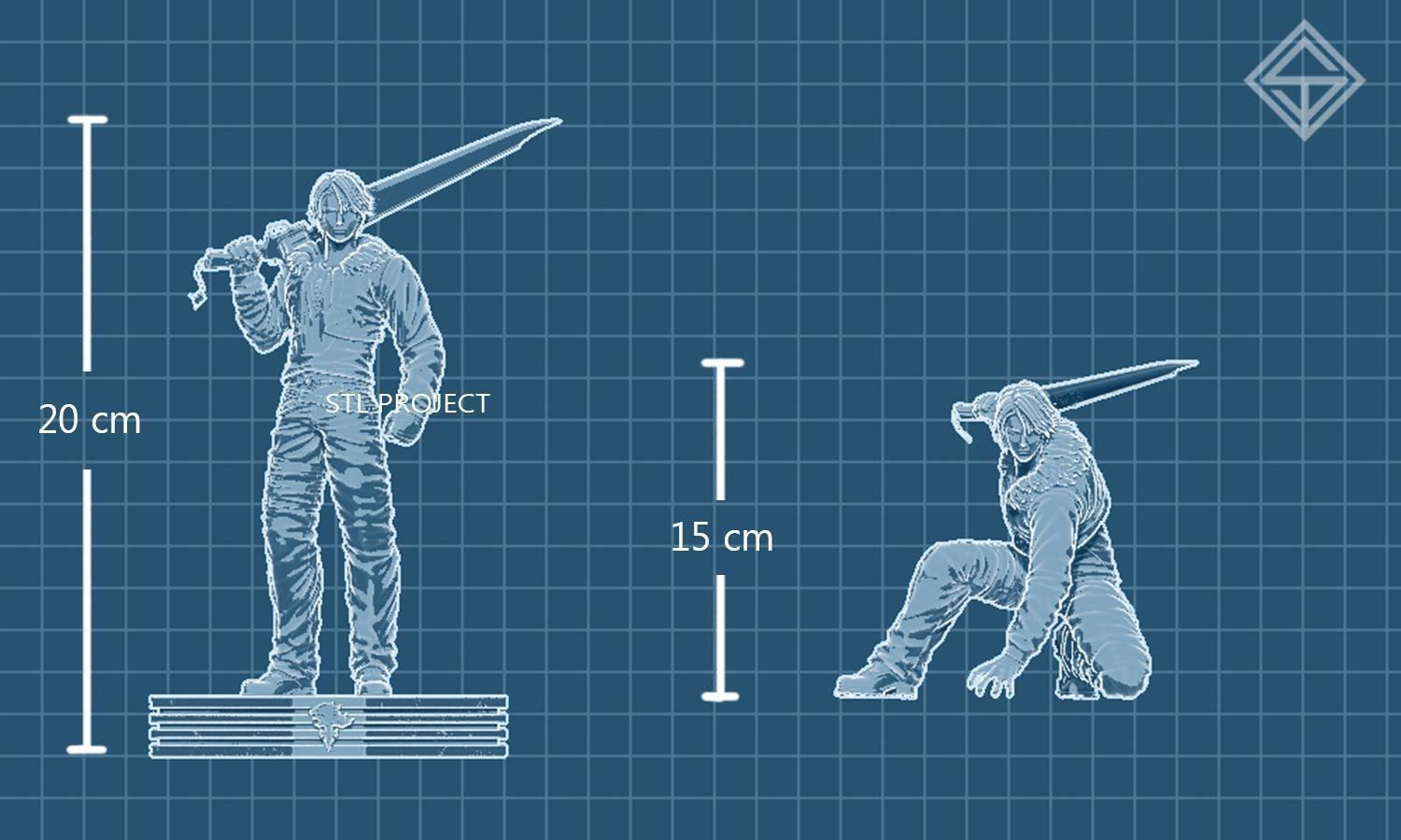 Squall Leonhart 3D print model_6