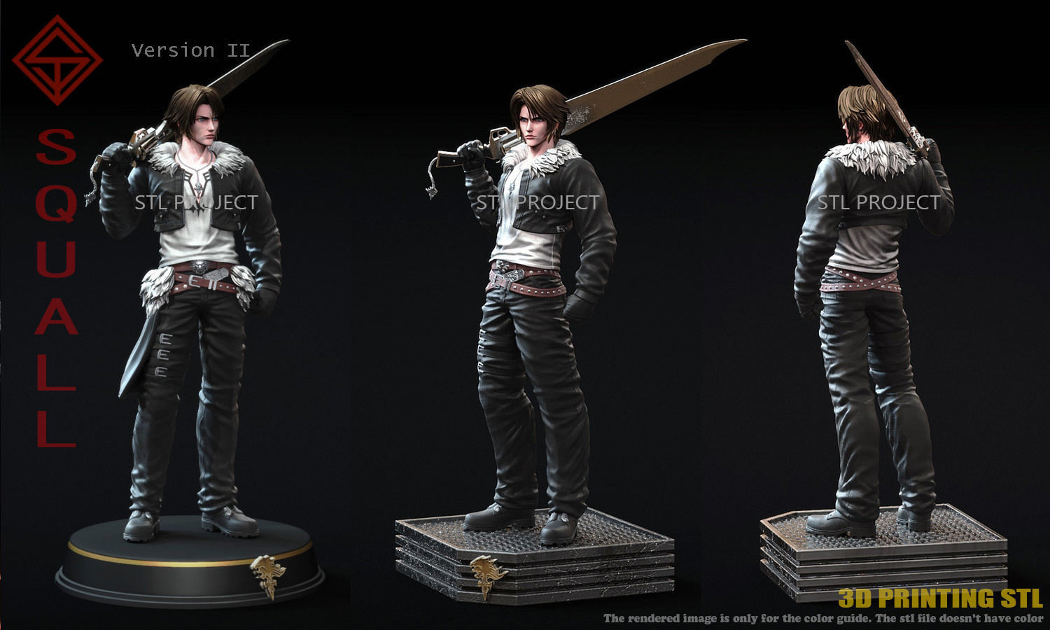 Squall Leonhart 3D print model_1