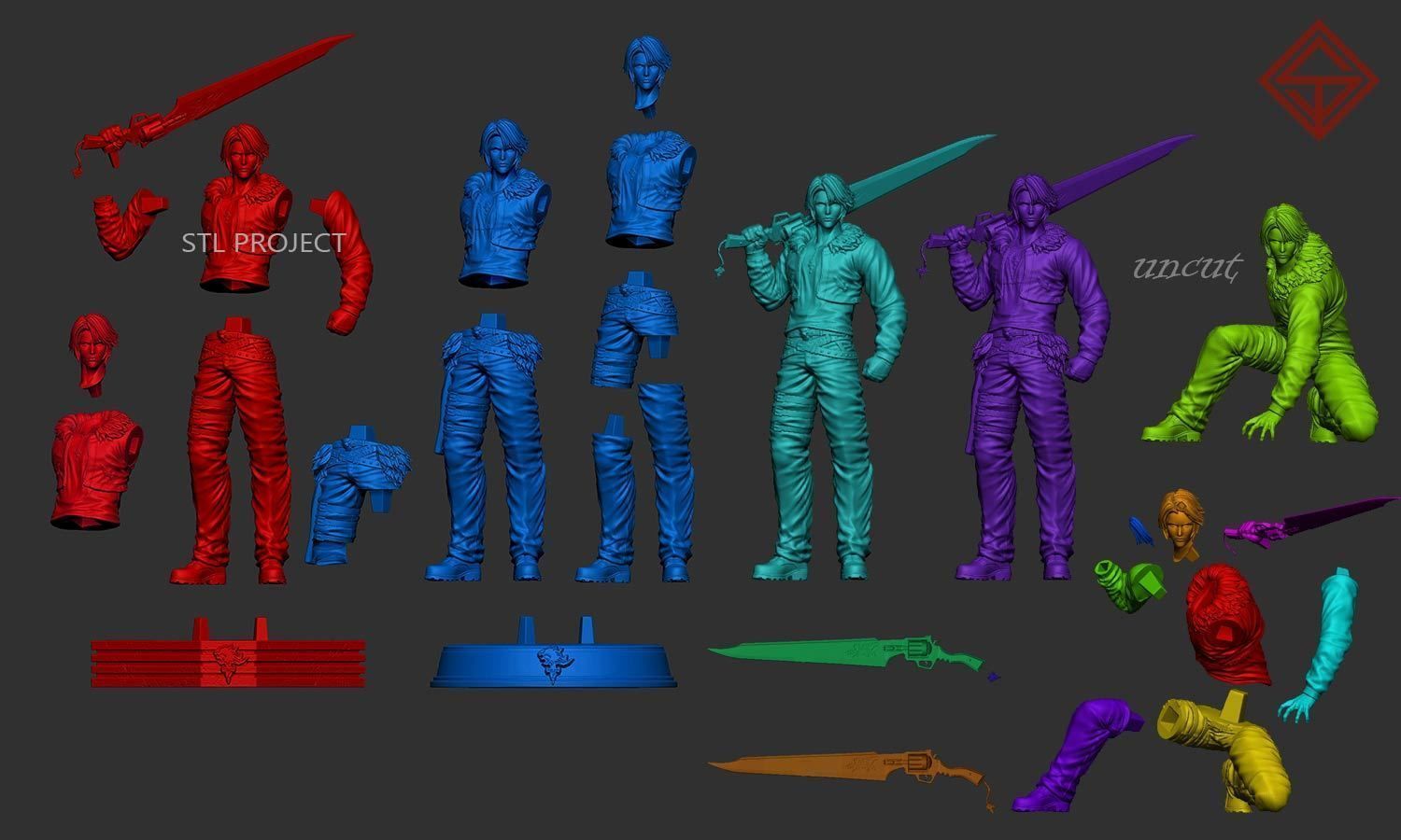Squall Leonhart 3D print model_5