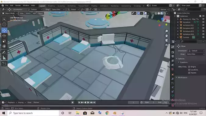 Among us map 3D model