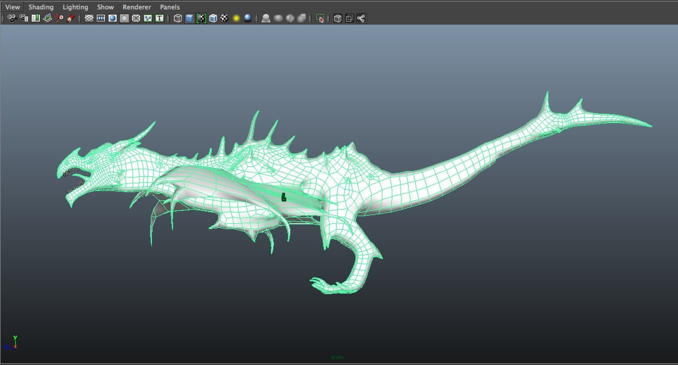 Fantasy Dragon Low-poly 3D model_6