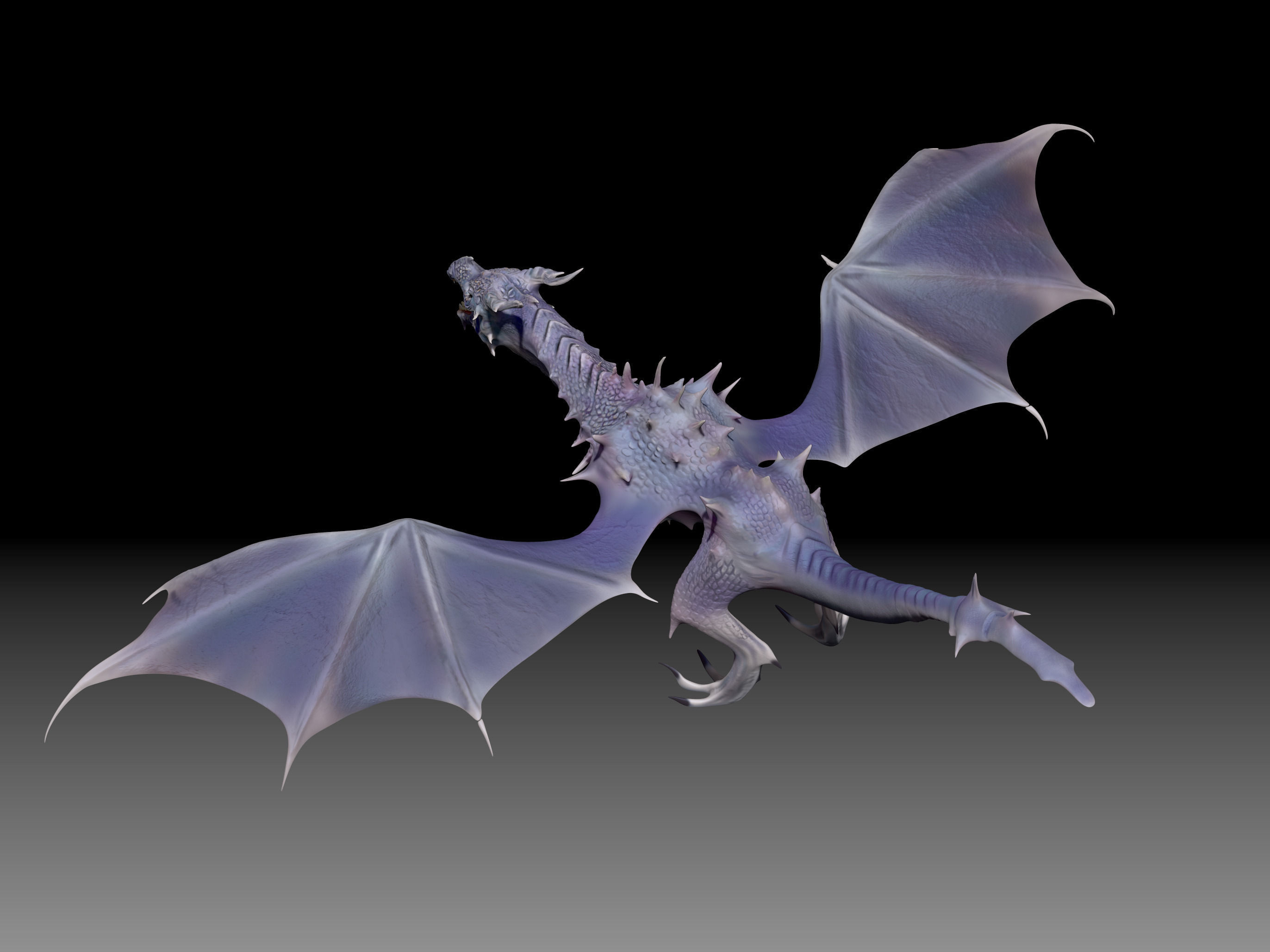 Fantasy Dragon Low-poly 3D model_5