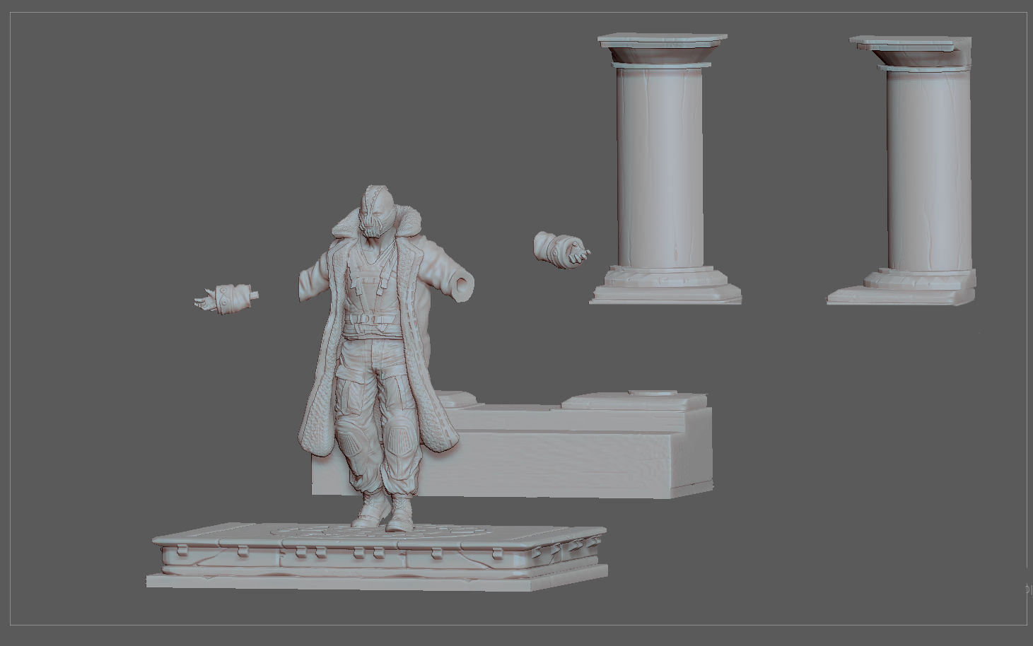 BANE DARK KNIGHT BATMAN VILLAIN TOM HARDY MOVIE CHARACTER 3D print model_7