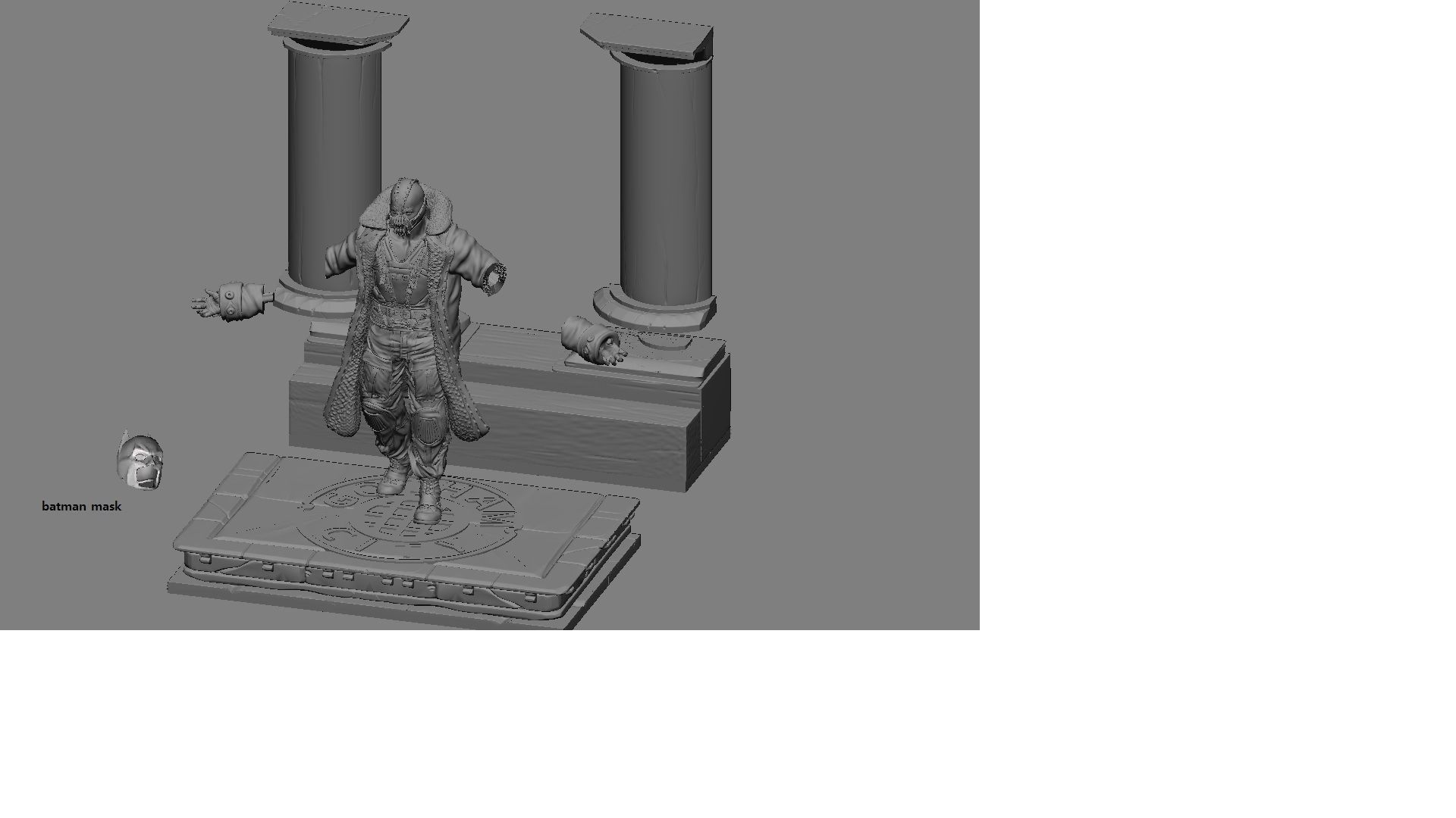 BANE DARK KNIGHT BATMAN VILLAIN TOM HARDY MOVIE CHARACTER 3D print model_6