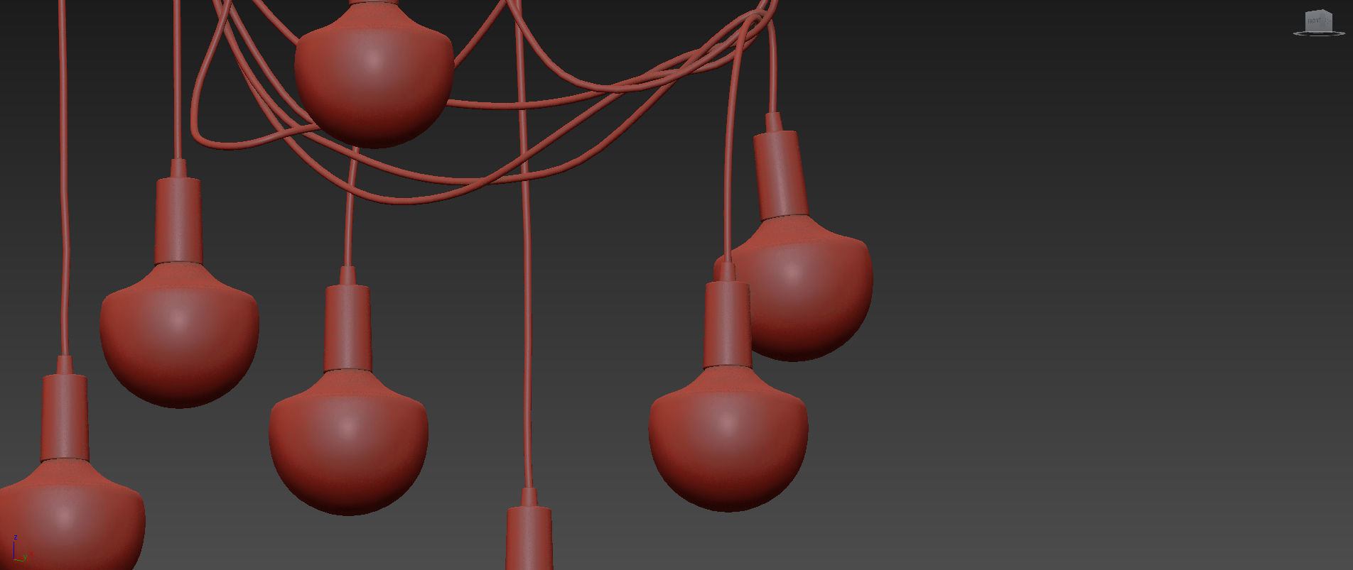 Wilma LED Light Bulb Chandelier 3D model_8