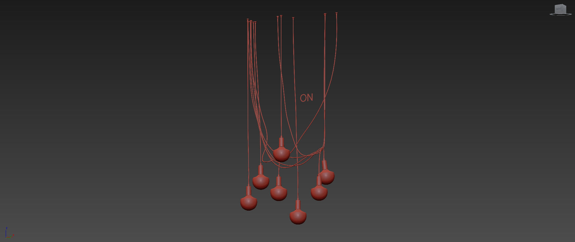 Wilma LED Light Bulb Chandelier 3D model_10