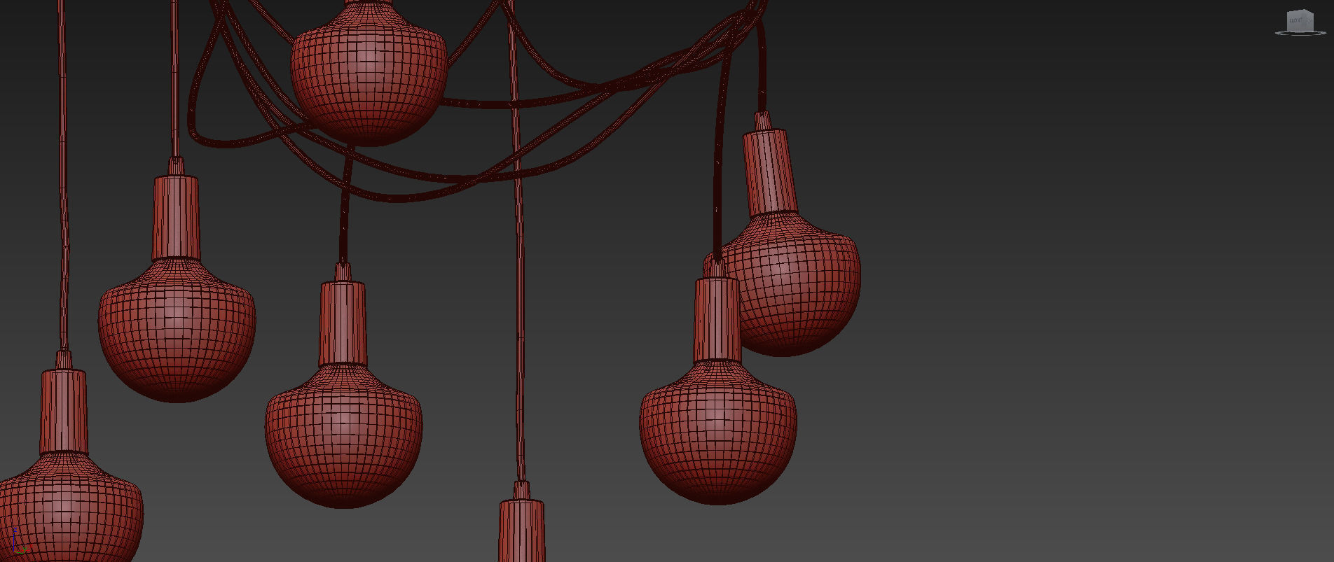 Wilma LED Light Bulb Chandelier 3D model_11