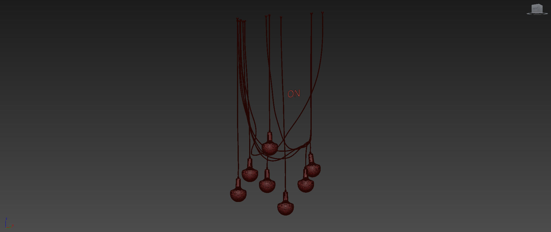 Wilma LED Light Bulb Chandelier 3D model_6