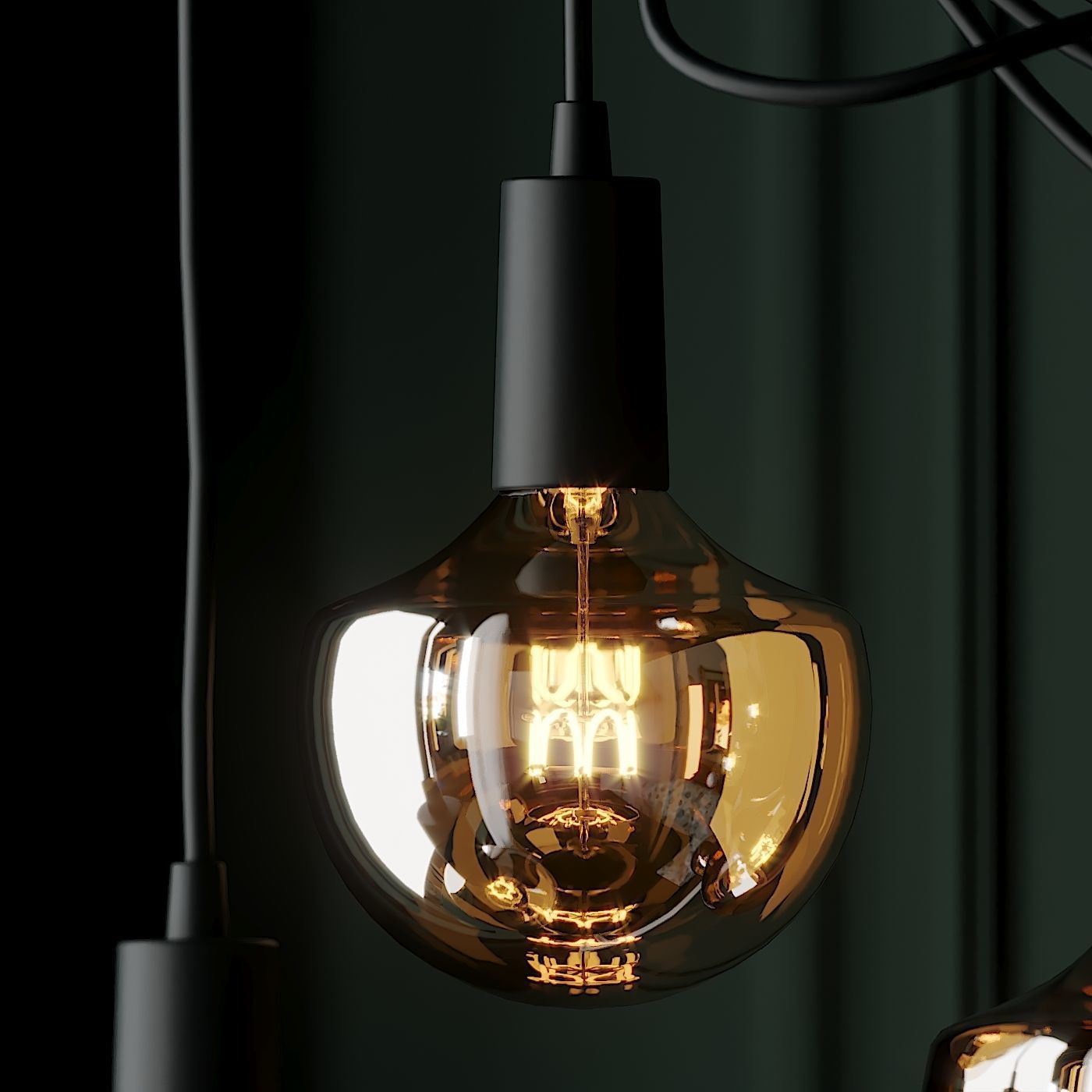 Wilma LED Light Bulb Chandelier 3D model_1