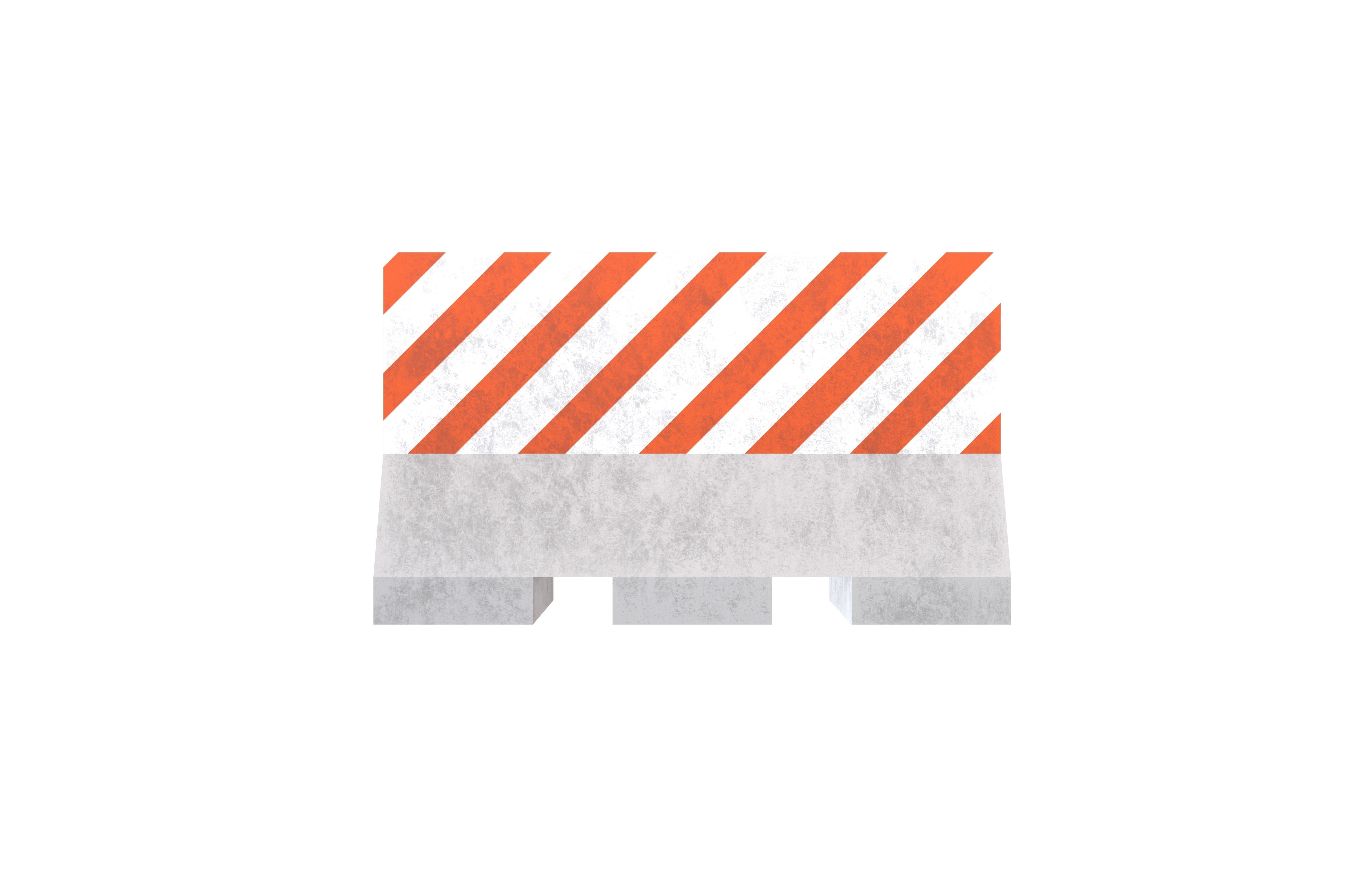 Road Barriers v1 009 Low-poly 3D model_1