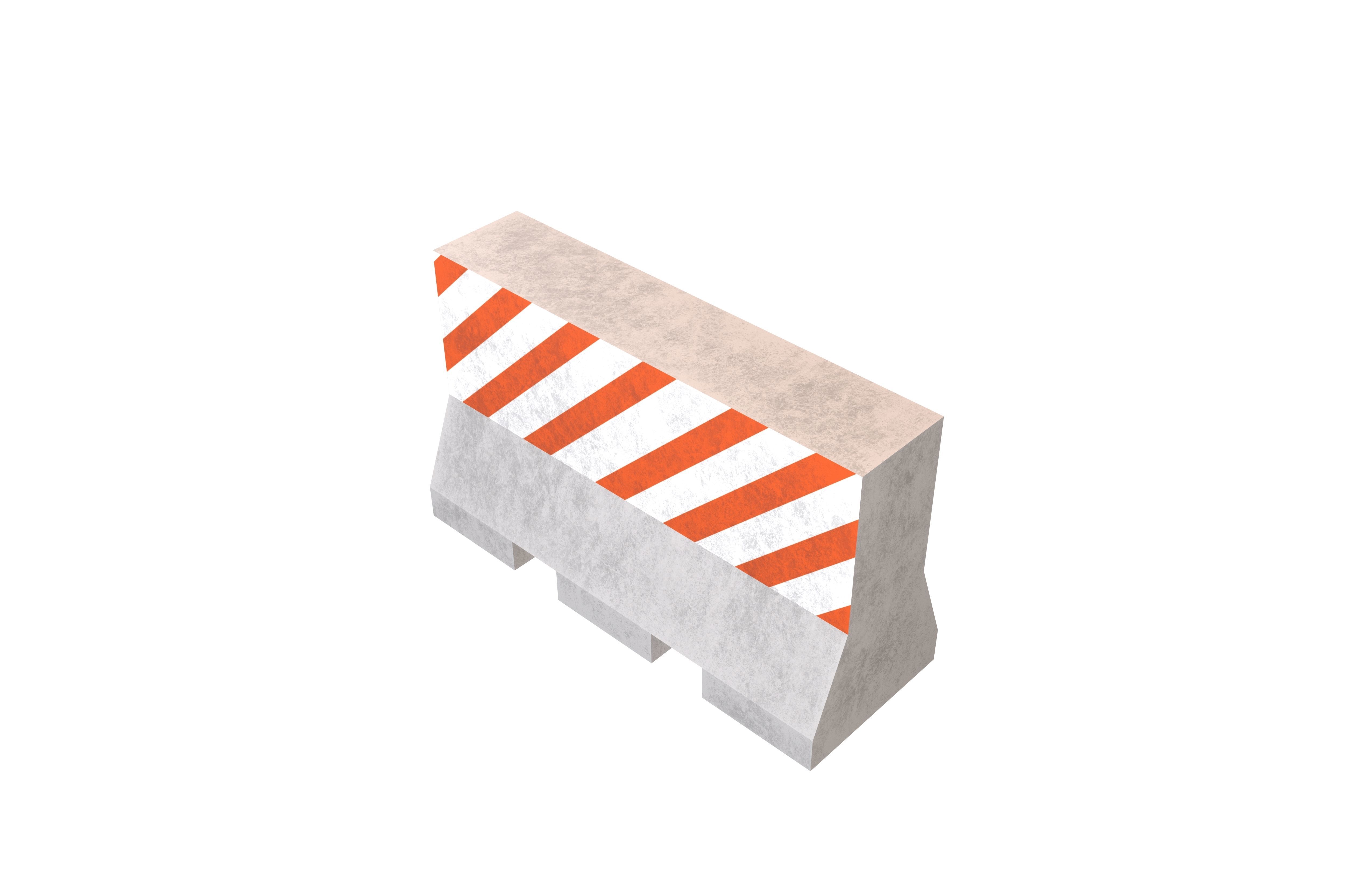 Road Barriers v1 009 Low-poly 3D model_2