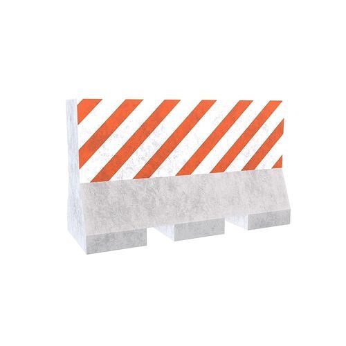 Road Barriers v1 009 Low-poly 3D model