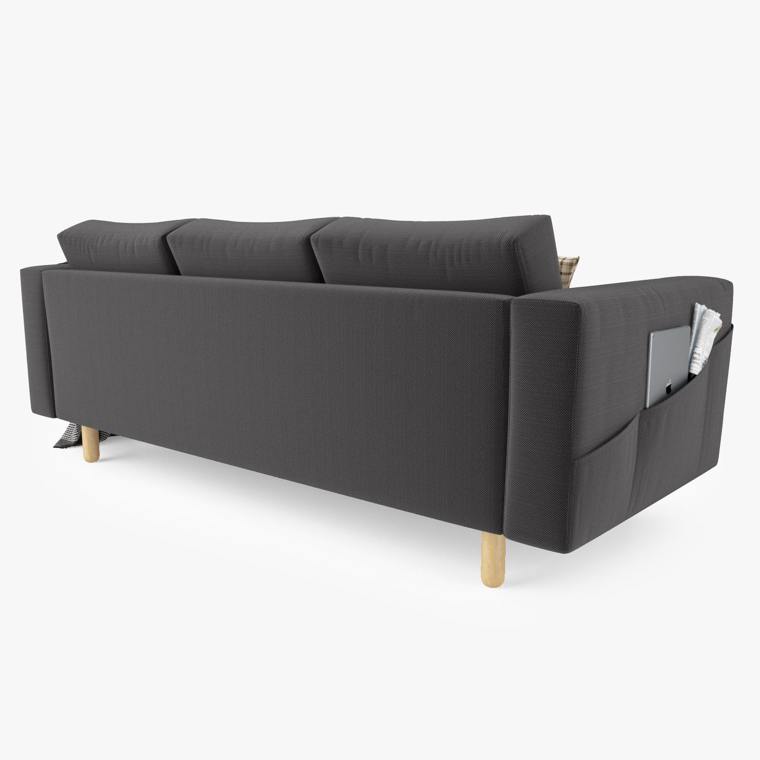 Modern Three Seater Sofa 3D model_11