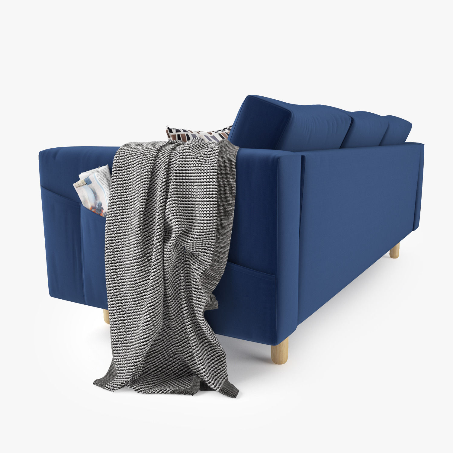 Modern Three Seater Sofa 3D model_6