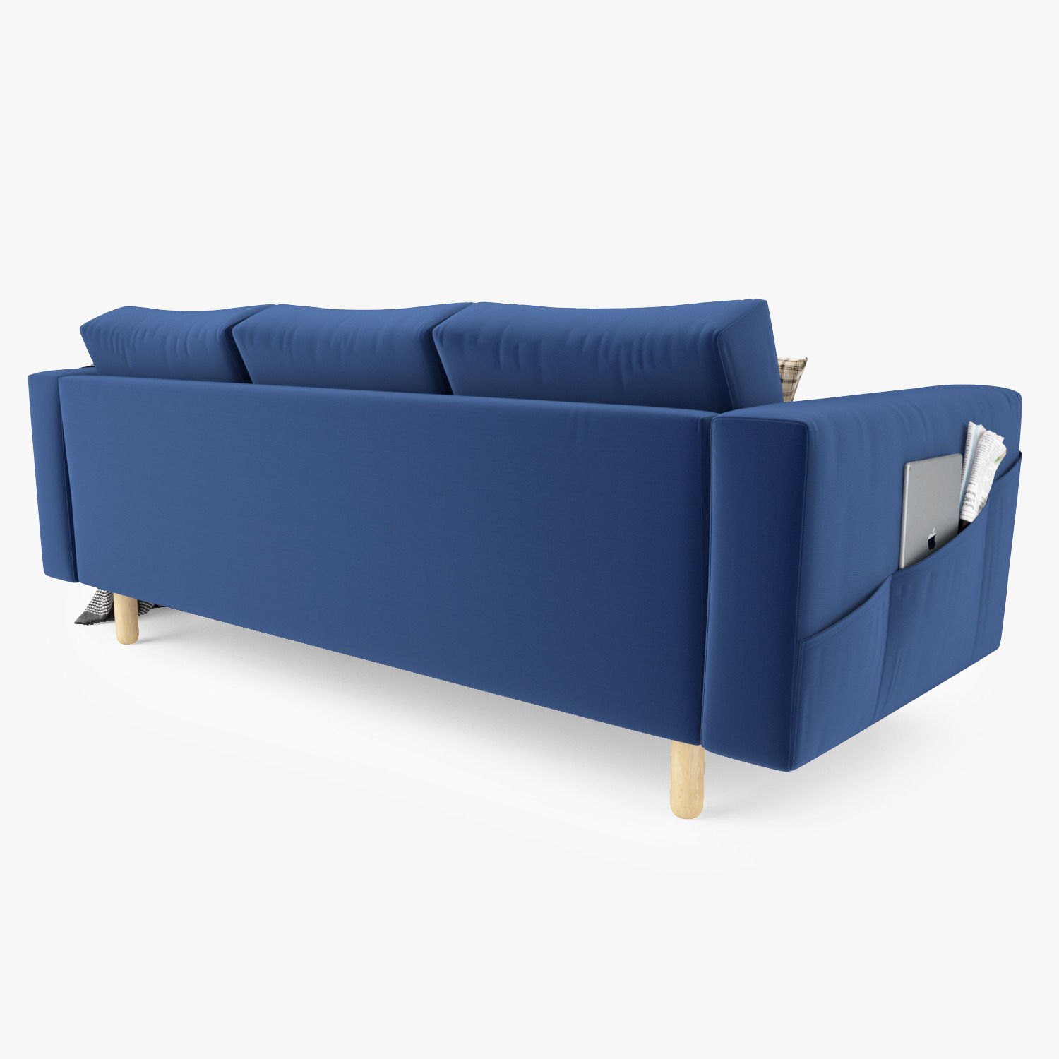 Modern Three Seater Sofa 3D model_10