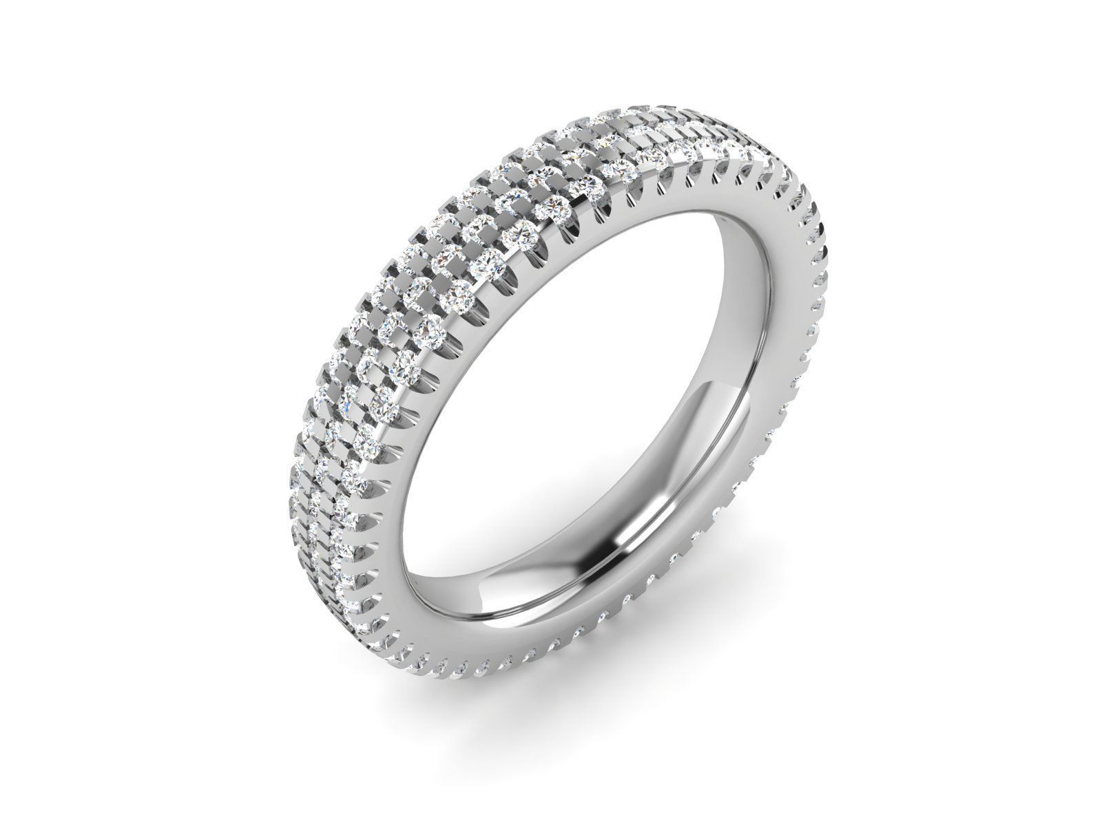 Women band ring 3dm stl render 3D print model_2