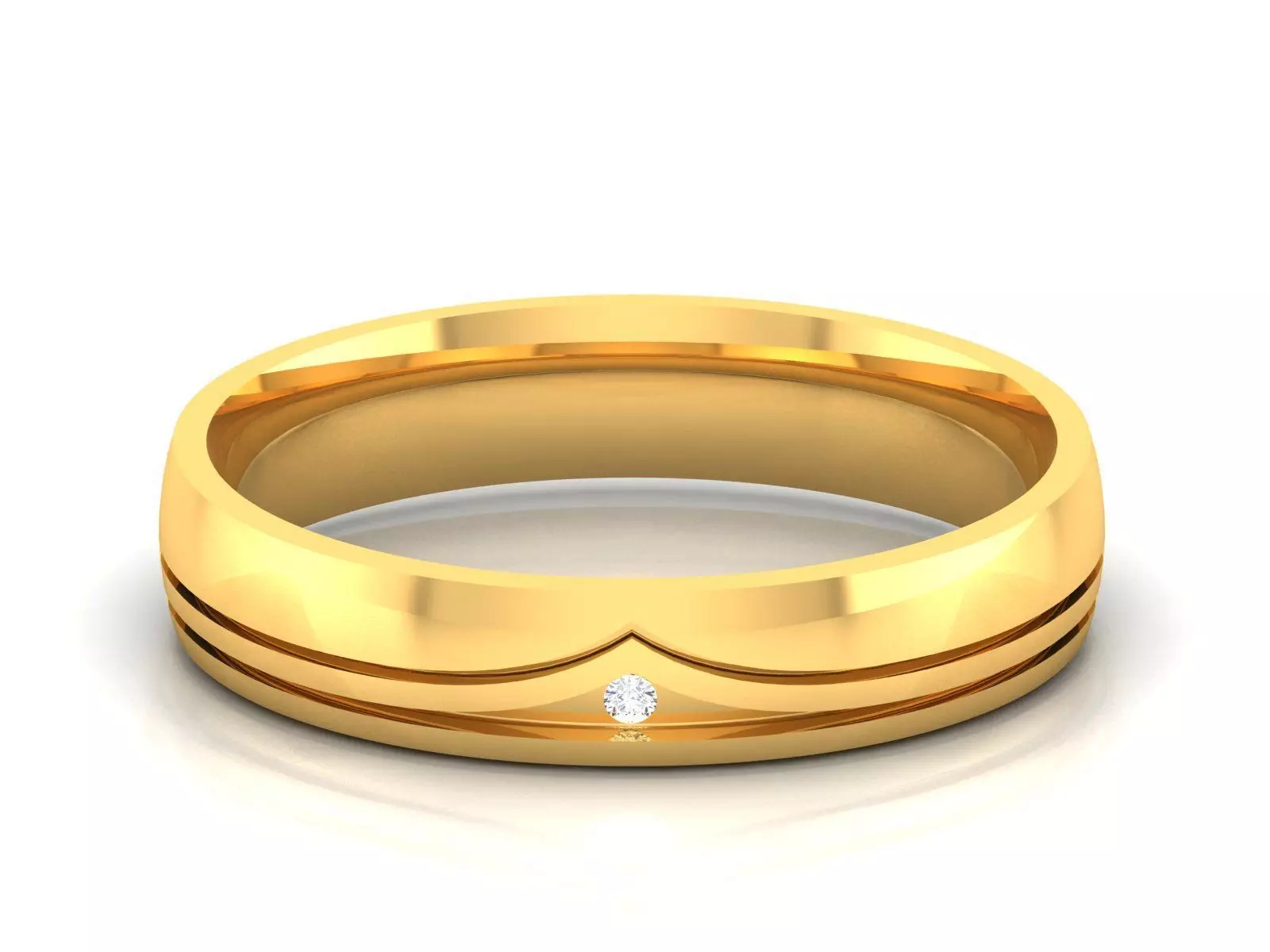 Women band ring 3dm stl render 3D print model_0