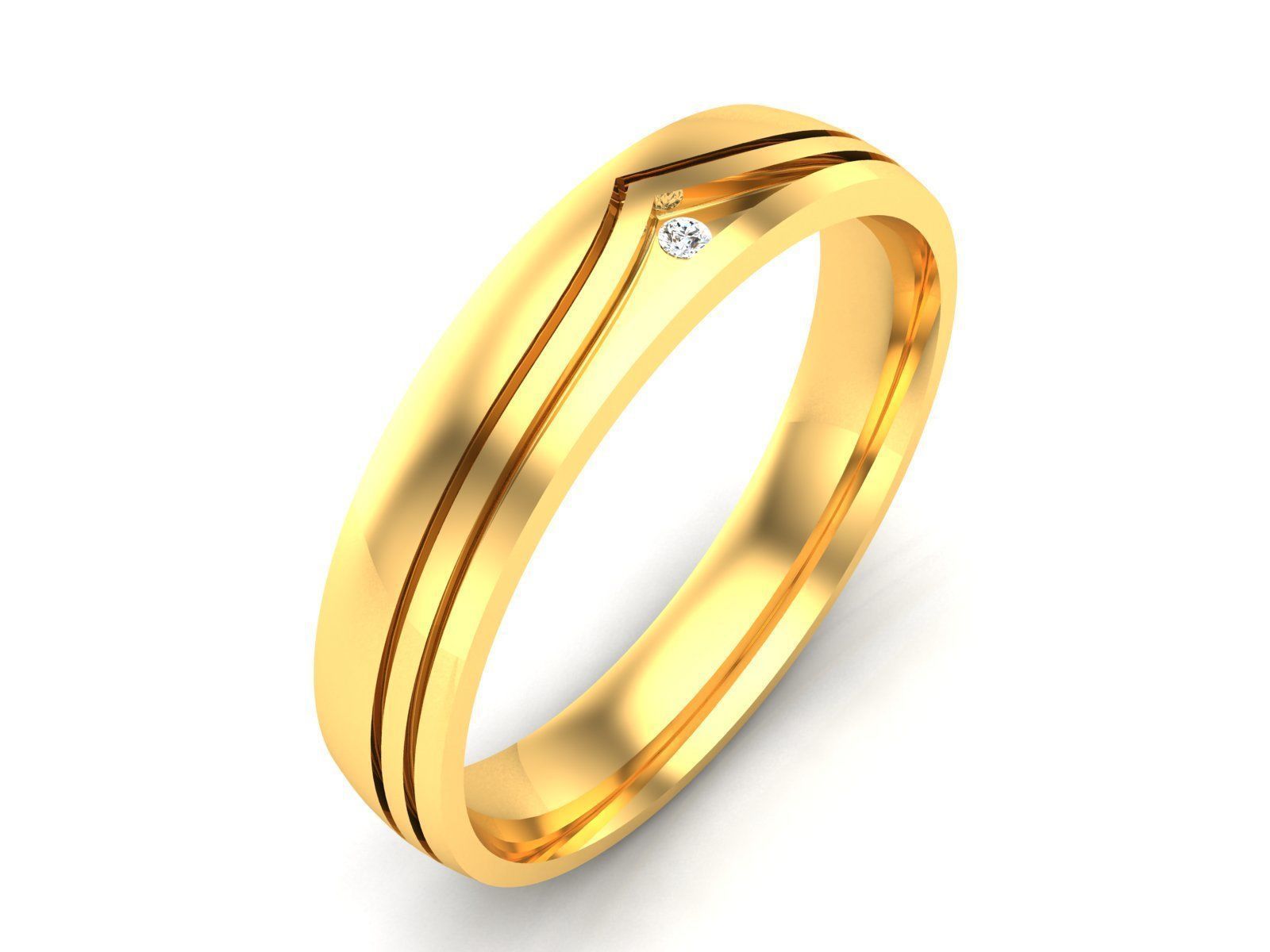 Women band ring 3dm stl render 3D print model_2