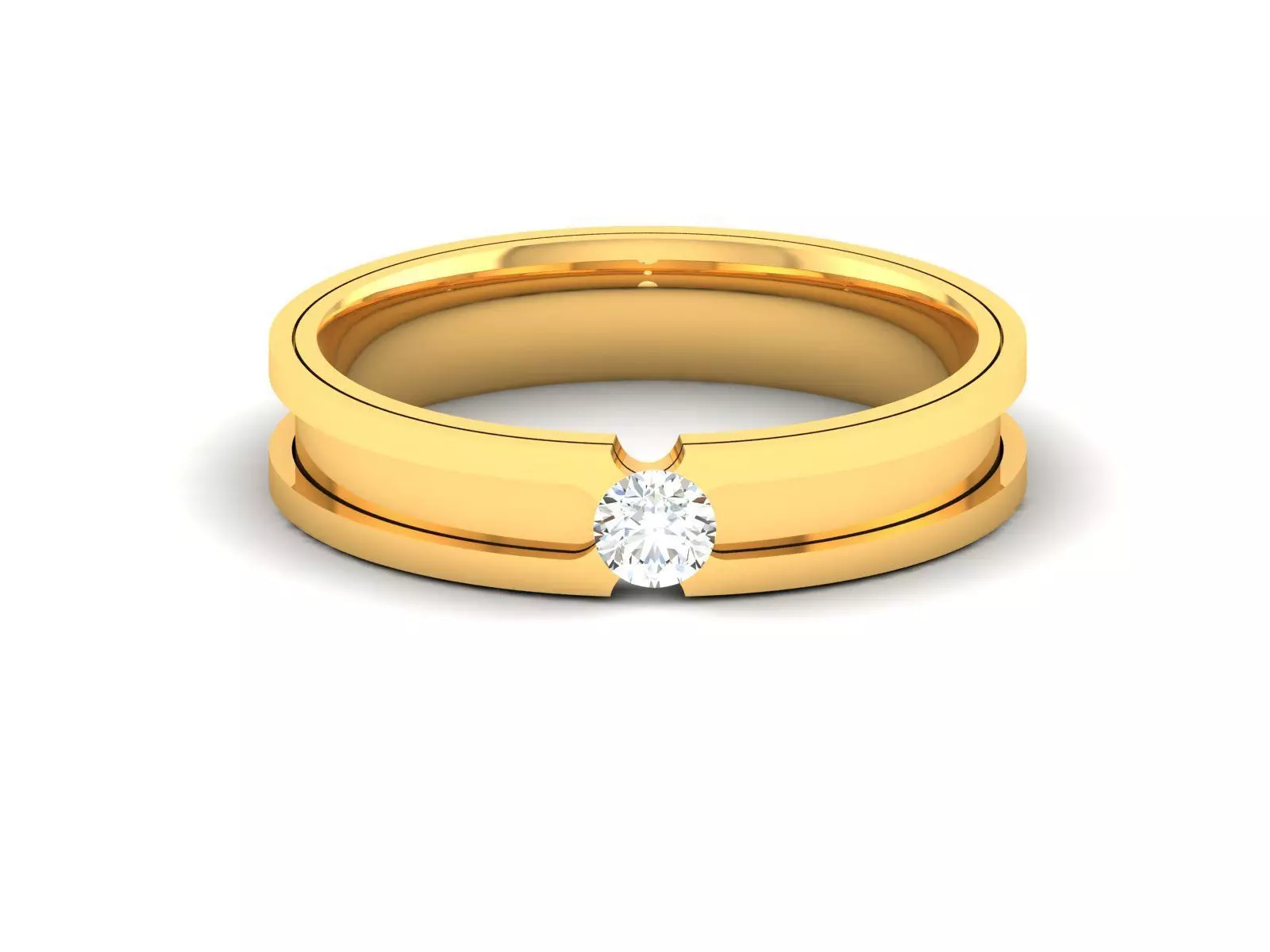 Women band ring 3dm stl render 3D print model_0