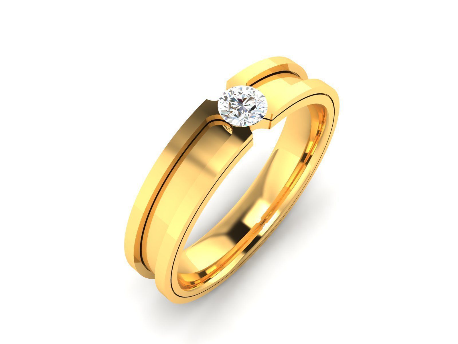 Women band ring 3dm stl render 3D print model_1