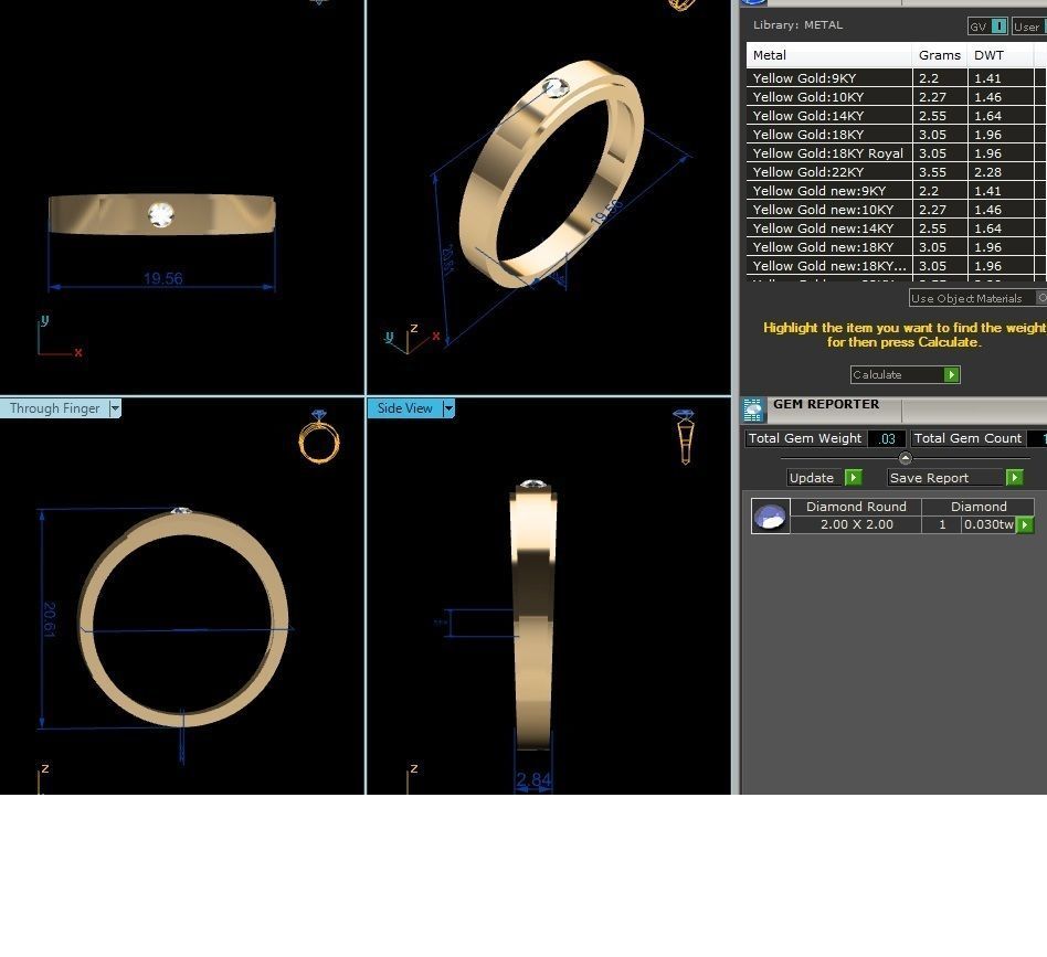 Women band ring 3dm stl render 3D print model_5