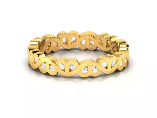 Women band ring 3dm stl render detail