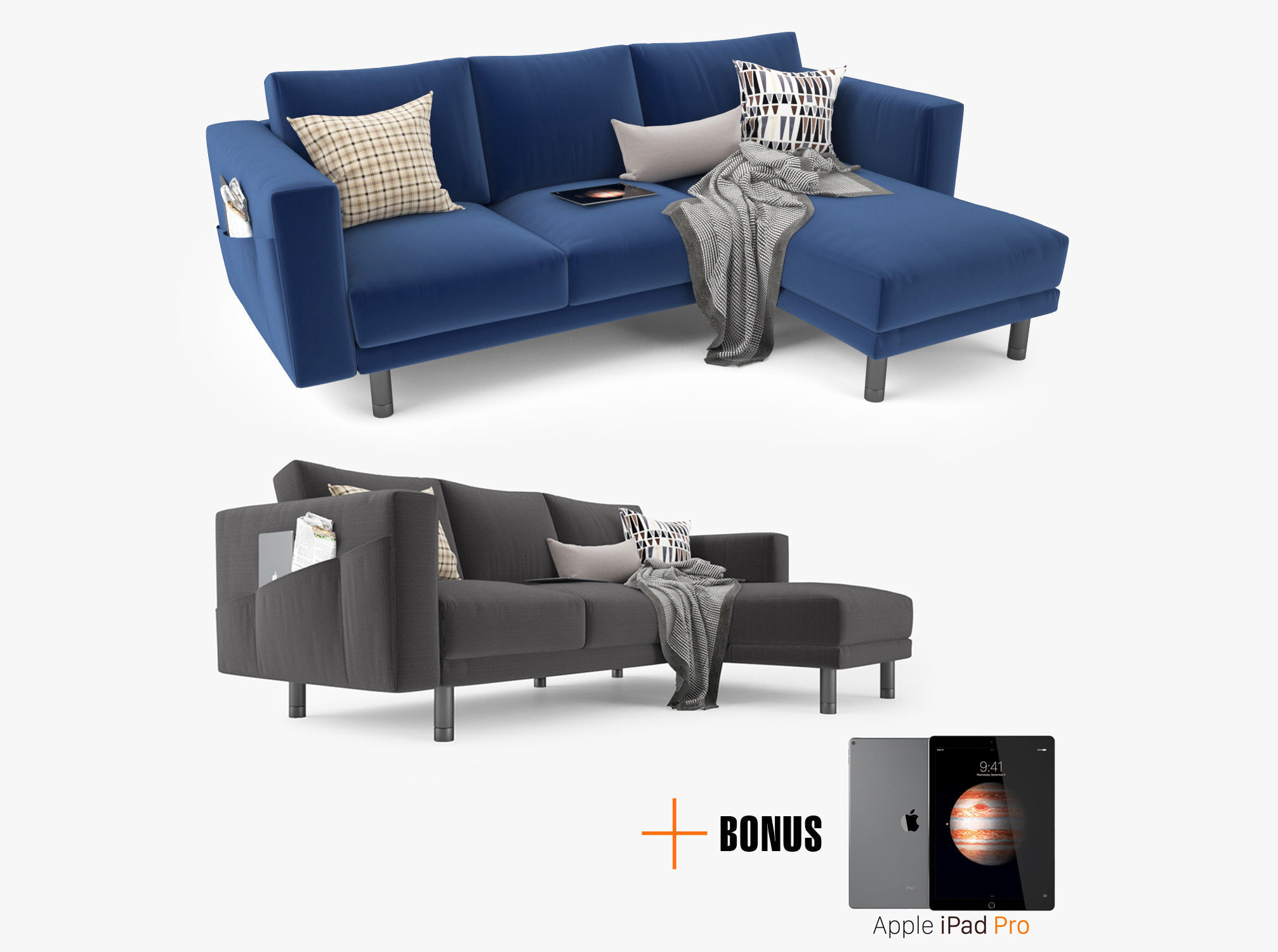 Modern Corner Sofa 3D model