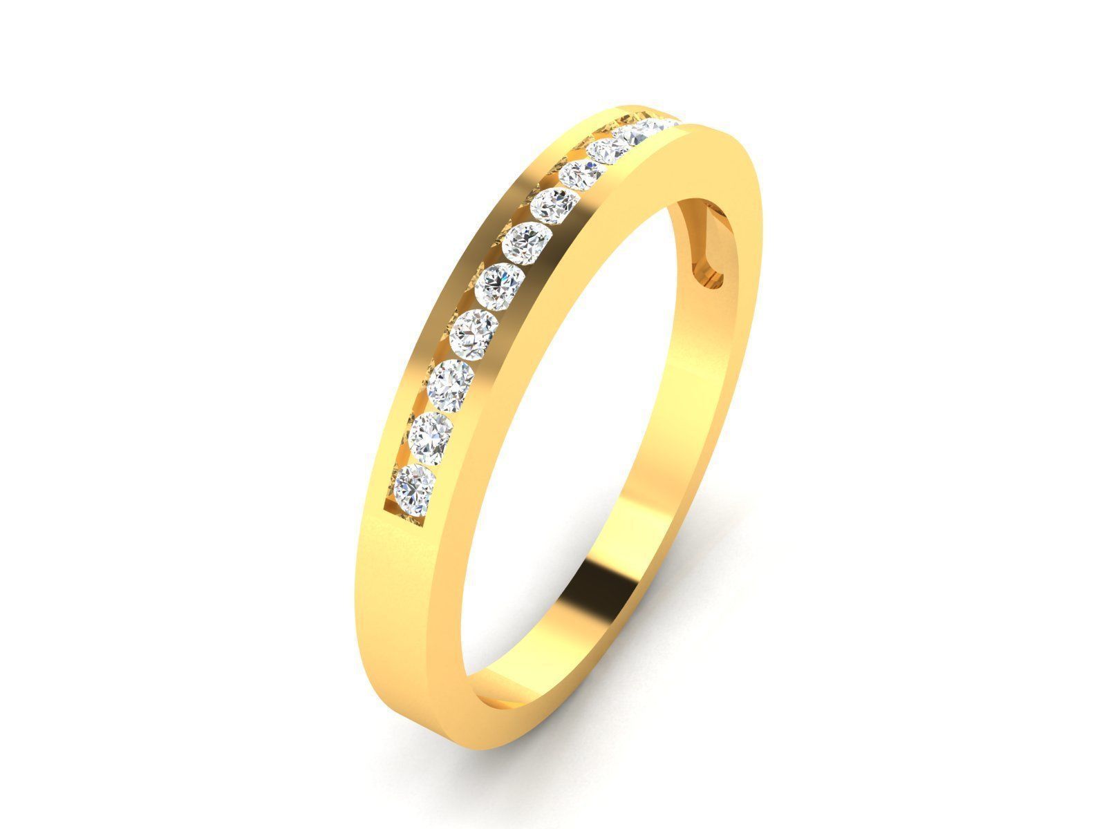 Women band ring 3dm stl render 3D print model_1
