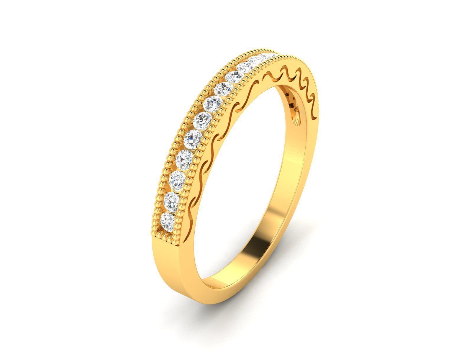 Women band ring 3dm stl render 3D print model_1
