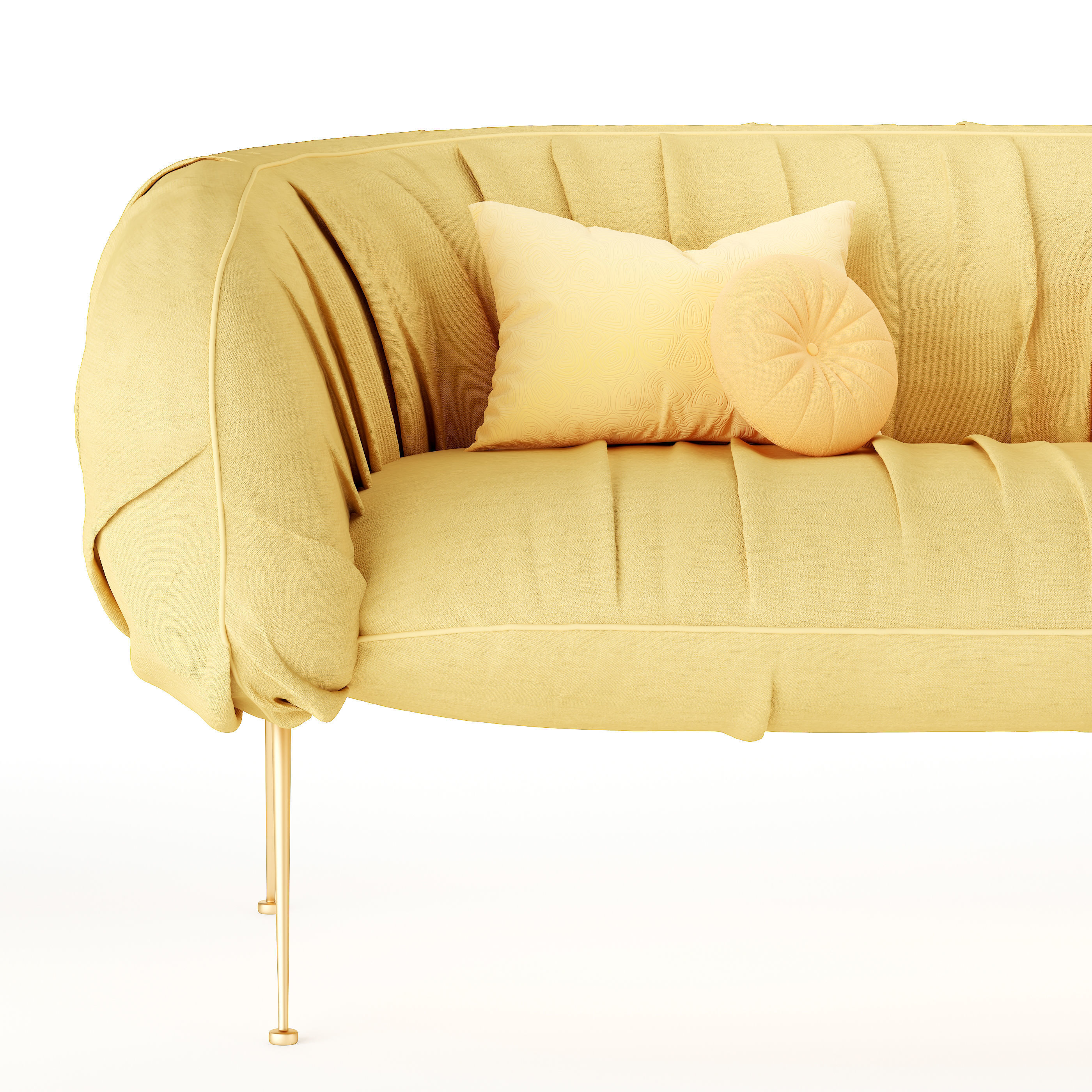 Drape Sofa Laura Meroni  Low-poly 3D model_3