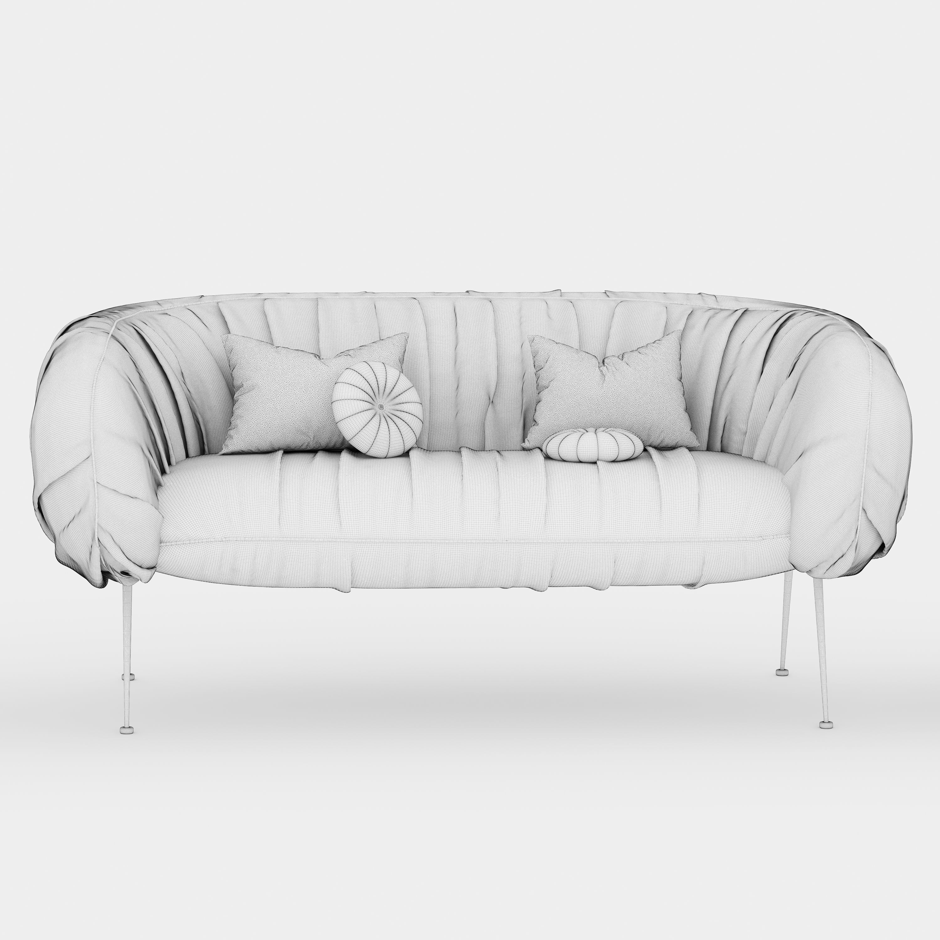 Drape Sofa Laura Meroni  Low-poly 3D model_4