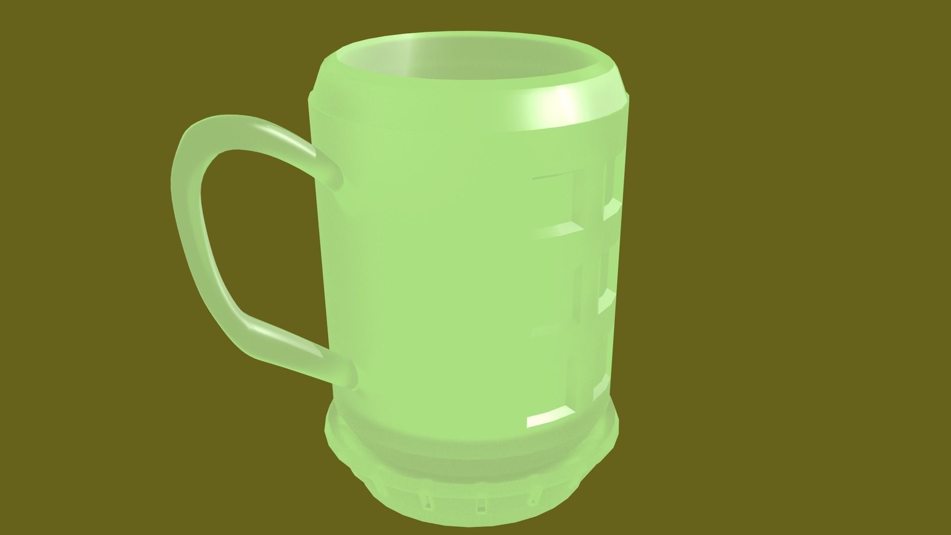 Beer mug in jade Free 3D model_3