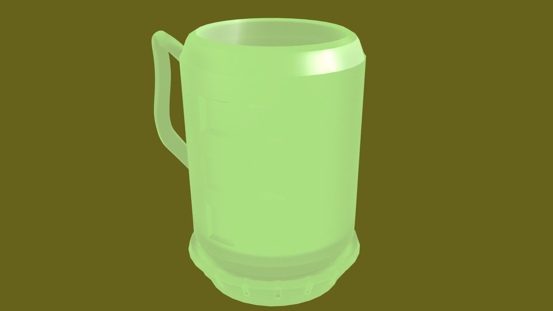 Beer mug in jade Free 3D model_1
