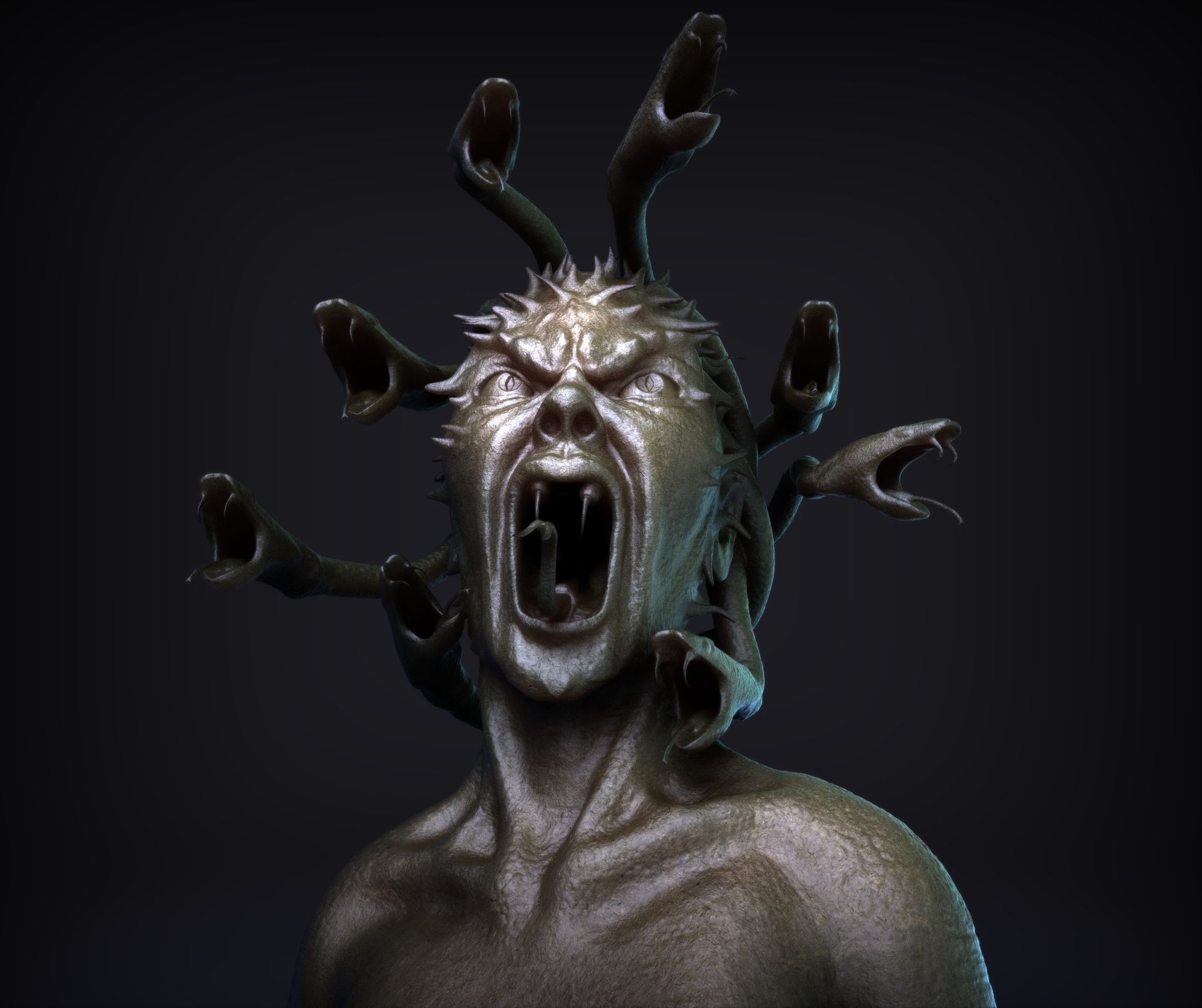 Medusa Bust 3D model_1