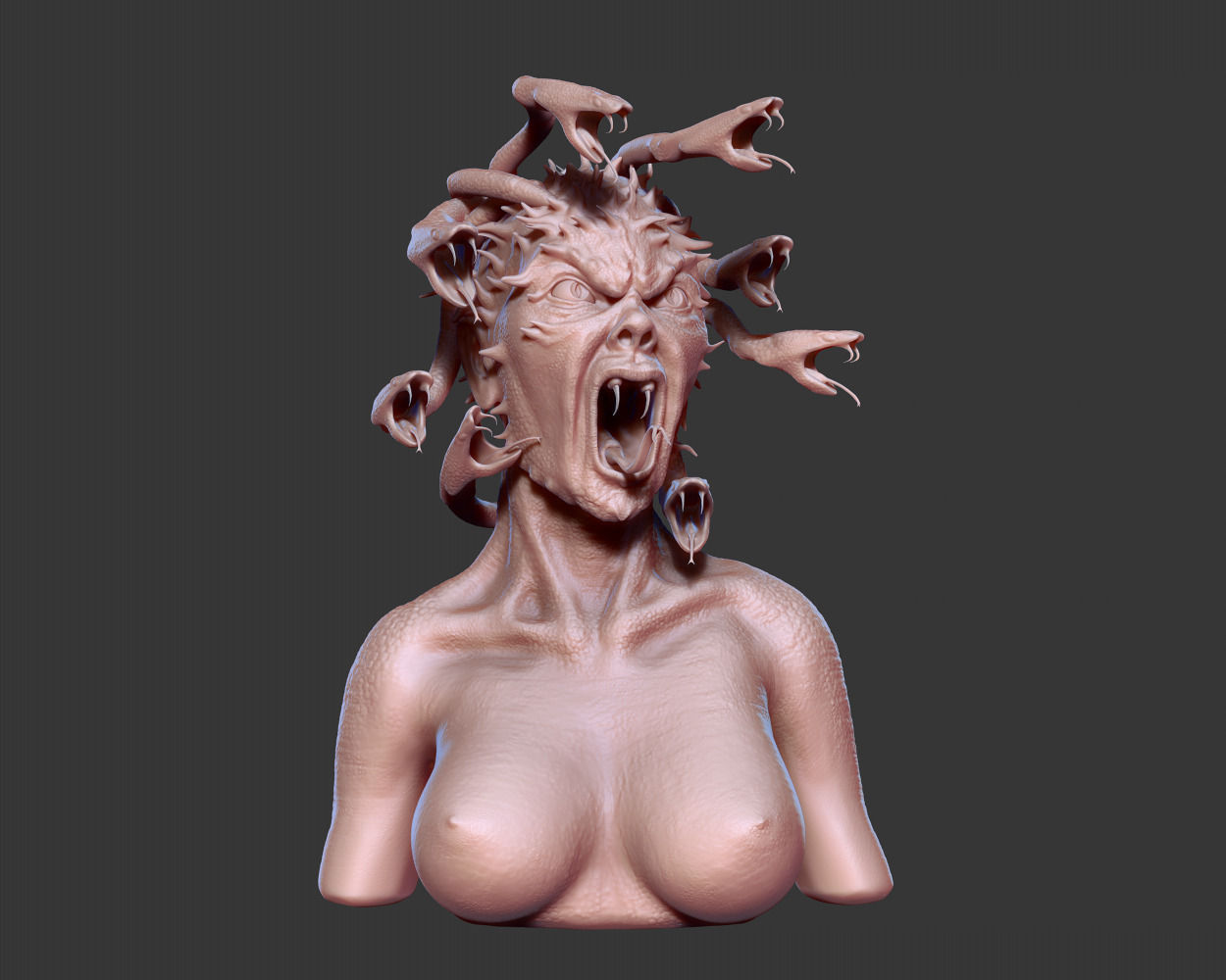 Medusa Bust 3D model_2