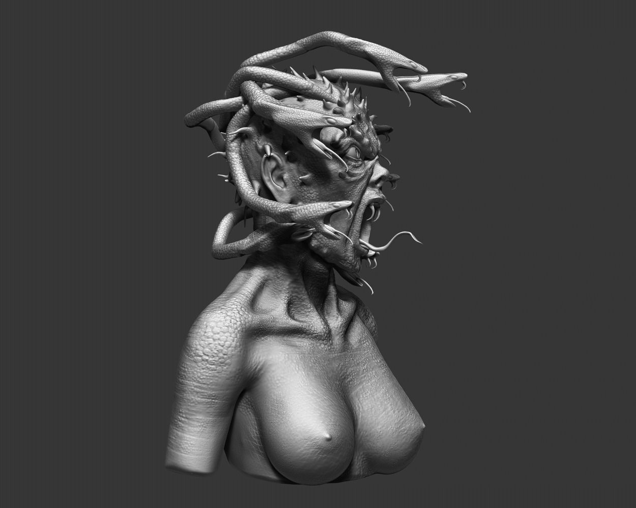 Medusa Bust 3D model_8