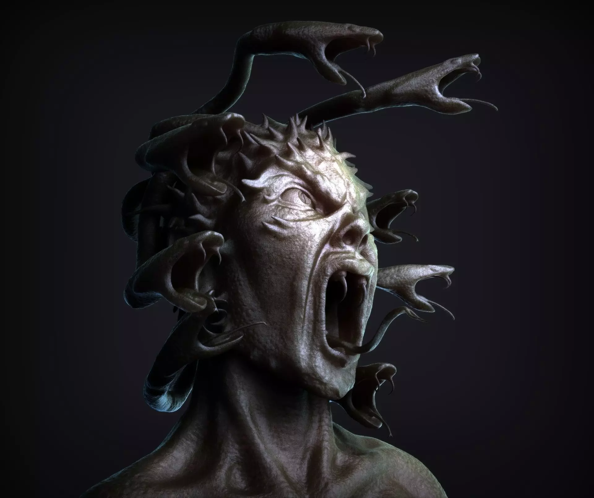 Medusa Bust 3D model_0