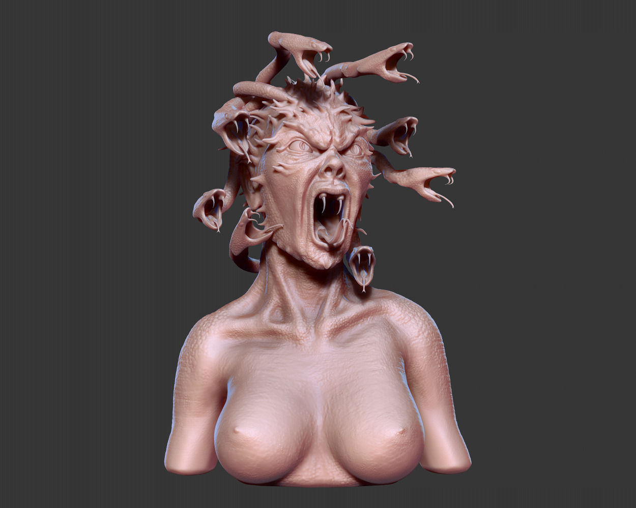 Medusa Bust 3D model_3