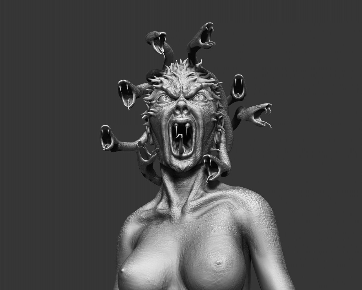 Medusa Bust 3D model_10