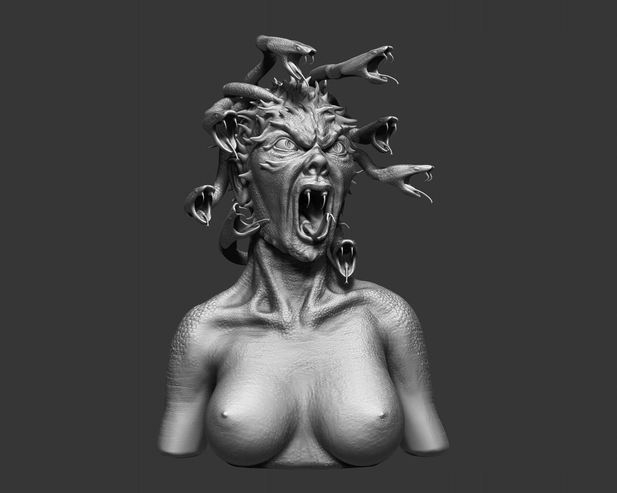 Medusa Bust 3D model_6