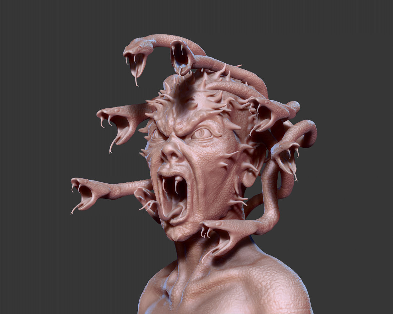 Medusa Bust 3D model_4