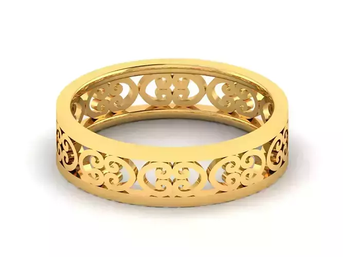 Women band ring 3dm stl render
