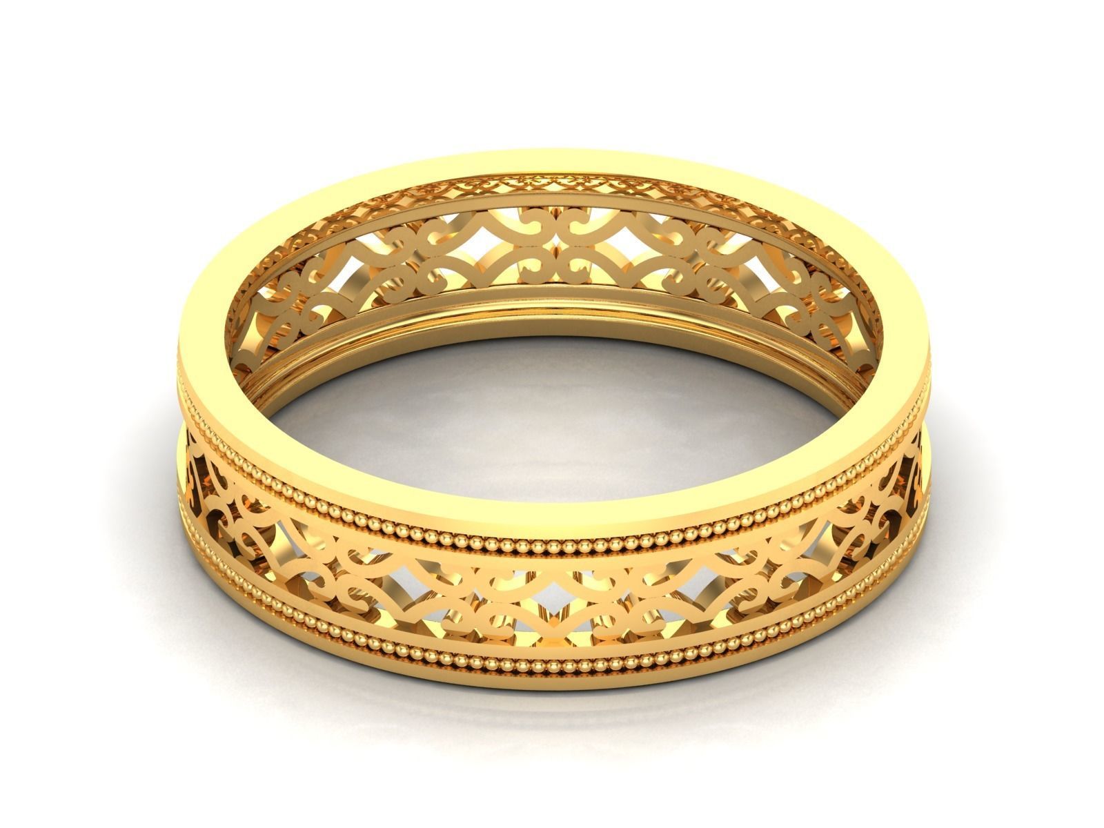 Women band ring 3dm stl render 3D print model_8